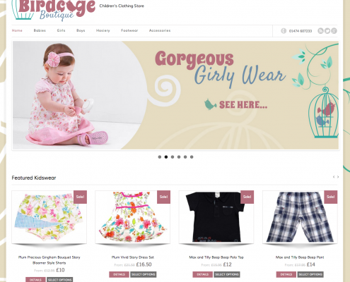 Birdcage Boutique Website